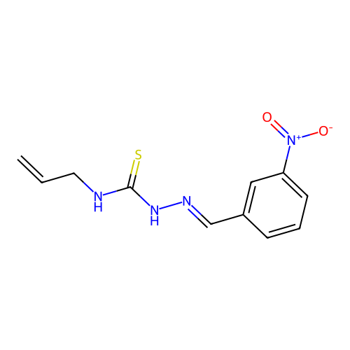 1-[(3-Nitrophenyl)methylideneamino]-3-prop-2-enylthiourea structure