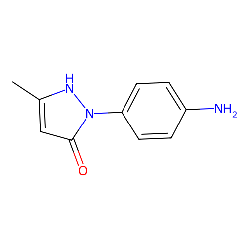 1-(4-aminophenyl)-3-methyl-1H-pyrazol-5-ol structure