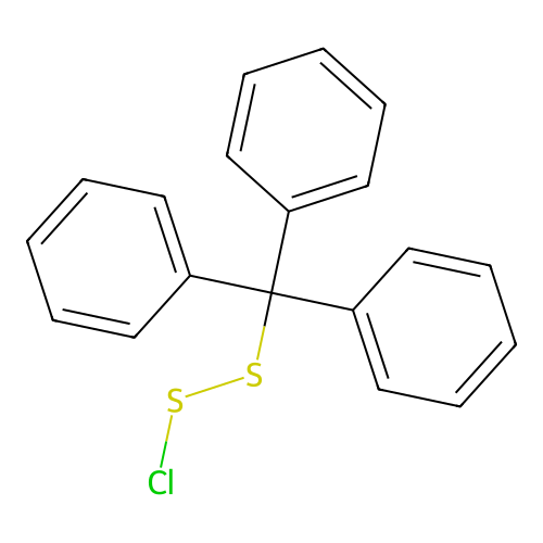Tritylsulfanyl thiohypochlorite structure