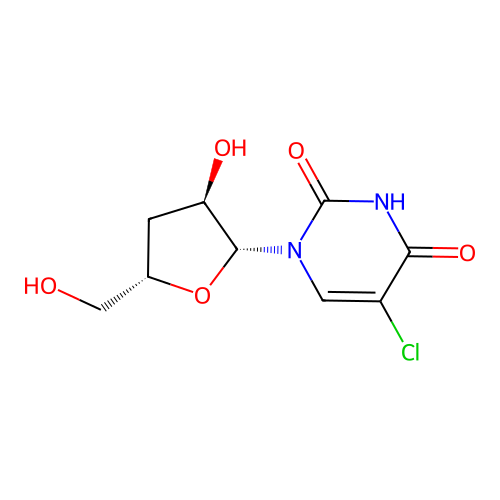 5-Chloro-3'-deoxyuridine structure