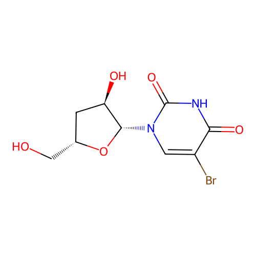 5-Bromo-3'-deoxyuridine structure