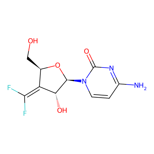 Cytidine, 3'-deoxy-3'-(difluoromethylene)- structure