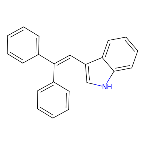 3-(2,2-diphenylethenyl)-1H-indole structure