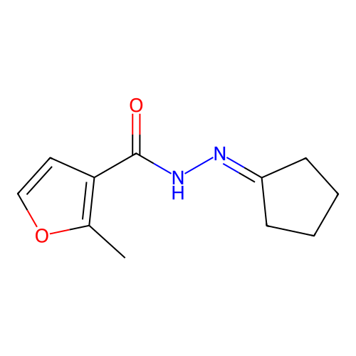 N'-cyclopentylidene-2-methylfuran-3-carbohydrazide structure