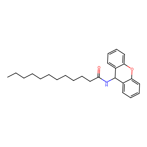 N-(9H-xanthen-9-yl)dodecanamide structure