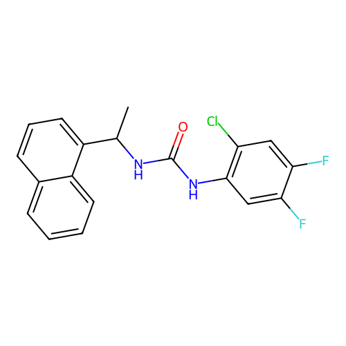 1-(2-Chloro-4,5-difluorophenyl)-3-[1-(naphthalen-1-yl)ethyl]urea structure