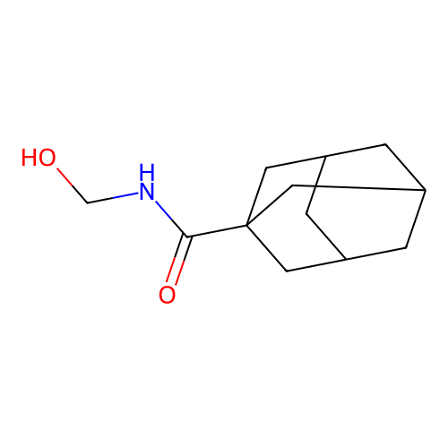 N-(hydroxymethyl)tricyclo[3.3.1.1~3,7~]decane-1-carboxamide structure