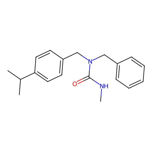 1-Benzyl-3-methyl-1-[4-(propan-2-yl)benzyl]urea structure