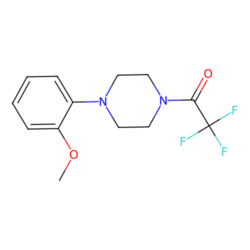 2,2,2-Trifluoro-1-[4-(2-methoxyphenyl)piperazin-1-yl]ethanone structure