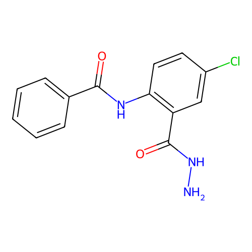 N-[4-chloro-2-(hydrazinylcarbonyl)phenyl]benzamide structure