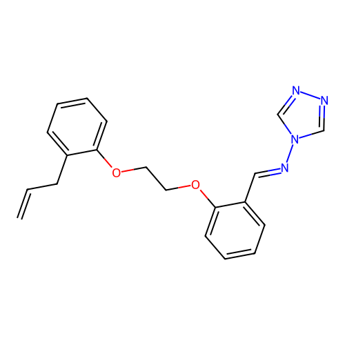 N-[(E)-(2-{2-[2-(prop-2-en-1-yl)phenoxy]ethoxy}phenyl)methylidene]-4H-1,2,4-triazol-4-amine structure