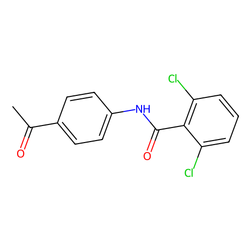 N-(4-acetylphenyl)-2,6-dichlorobenzamide structure