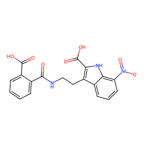 3-[2-[(2-carboxybenzoyl)amino]ethyl]-7-nitro-1H-indole-2-carboxylic Acid structure