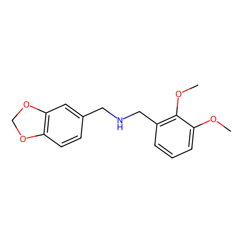 Benzo[1,3]dioxol-5-ylmethyl-(2,3-dimethoxy-benzyl)-amine structure