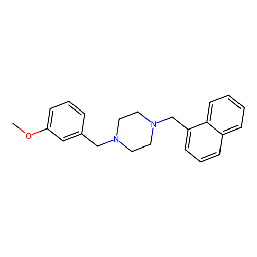 1-[(3-Methoxyphenyl)methyl]-4-(naphthalen-1-ylmethyl)piperazine structure