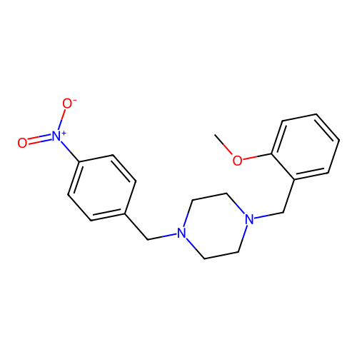 1-[(2-Methoxyphenyl)methyl]-4-[(4-nitrophenyl)methyl]piperazine structure