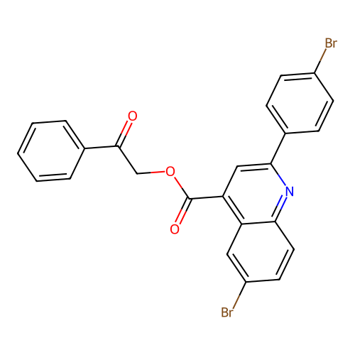 2-Oxo-2-phenylethyl 6-bromo-2-(4-bromophenyl)quinoline-4-carboxylate structure