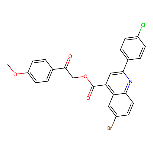 2-(4-Methoxyphenyl)-2-oxoethyl 6-bromo-2-(4-chlorophenyl)quinoline-4-carboxylate structure