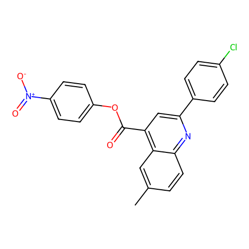 4-Nitrophenyl 2-(4-chlorophenyl)-6-methylquinoline-4-carboxylate structure