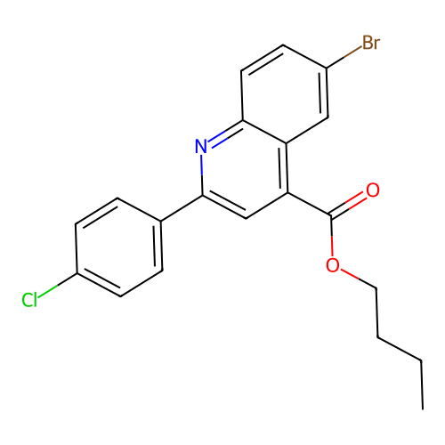 Butyl 6-bromo-2-(4-chlorophenyl)quinoline-4-carboxylate structure