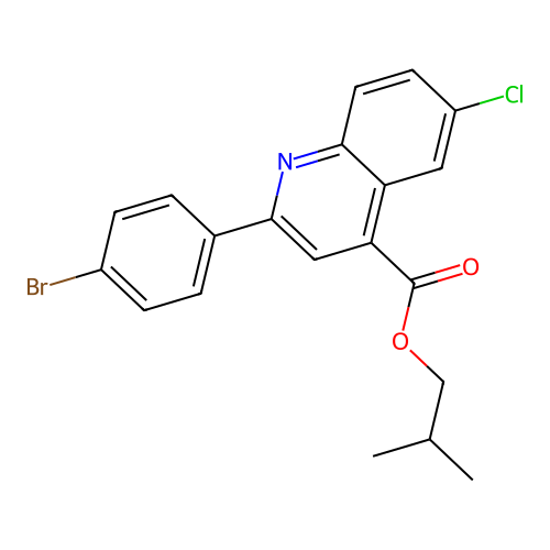 2-Methylpropyl 2-(4-bromophenyl)-6-chloroquinoline-4-carboxylate structure