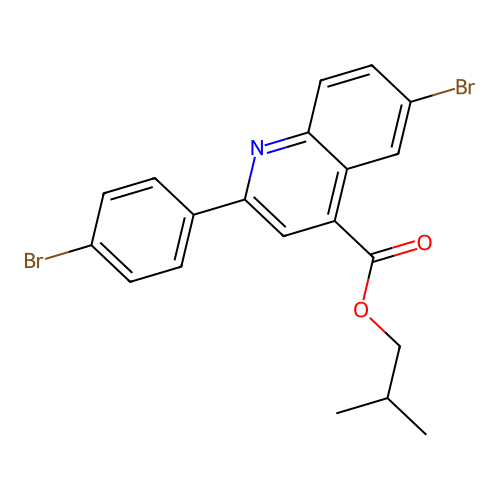2-Methylpropyl 6-bromo-2-(4-bromophenyl)quinoline-4-carboxylate structure