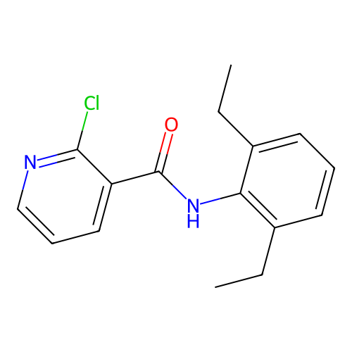 2-chloro-N-(2,6-diethylphenyl)pyridine-3-carboxamide structure
