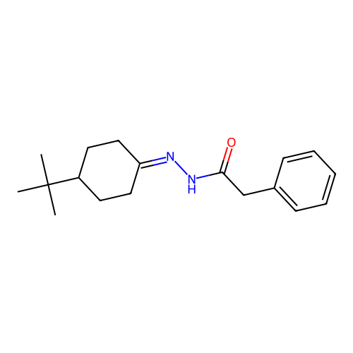 N'-(4-tert-butylcyclohexylidene)-2-phenylacetohydrazide structure