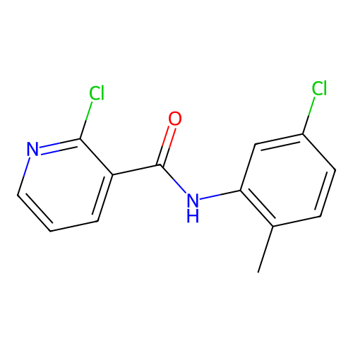 2-chloro-N-(5-chloro-2-methylphenyl)pyridine-3-carboxamide structure