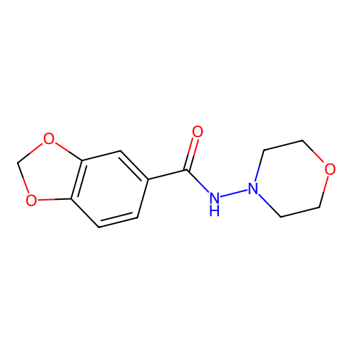 N-(morpholin-4-yl)-1,3-benzodioxole-5-carboxamide structure