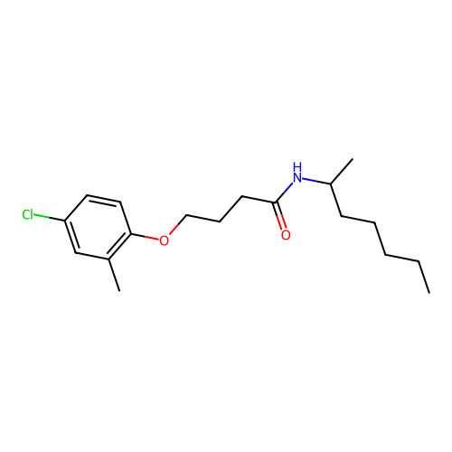4-(4-chloro-2-methylphenoxy)-N-heptan-2-ylbutanamide structure