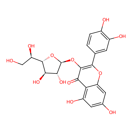 异金丝桃苷 structure
