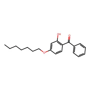 2-Hydroxyhept-4-oxybenzophenone structure