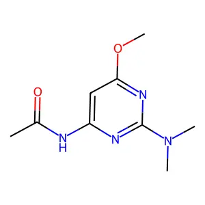 N-[2-(dimethylamino)-6-methoxypyrimidin-4-yl]acetamide structure