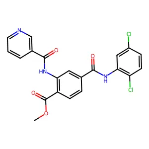Methyl 4-[(2,5-dichloroanilino)carbonyl]-2-[(3-pyridinylcarbonyl)amino]benzoate structure