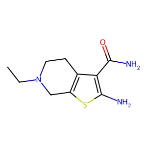 2-Amino-6-ethyl-4,5,6,7-tetrahydrothieno[2,3-c]pyridine-3-carboxamide structure