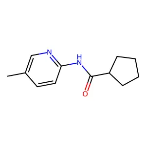 N-(5-methylpyridin-2-yl)cyclopentanecarboxamide structure