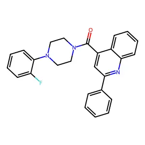 [4-(2-Fluorophenyl)piperazin-1-yl]-(2-phenylquinolin-4-yl)methanone structure