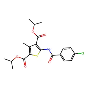 Diisopropyl 5-[(4-chlorobenzoyl)amino]-3-methyl-2,4-thiophenedicarboxylate structure
