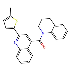 3,4-dihydro-2H-quinolin-1-yl-[2-(5-methylthiophen-2-yl)quinolin-4-yl]methanone structure