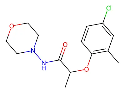2-(4-chloro-2-methylphenoxy)-N-(4-morpholinyl)propanamide structure