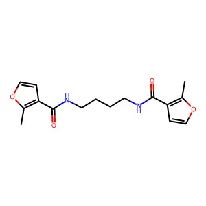 2-methyl-N-{4-[(2-methyl-3-furoyl)amino]butyl}-3-furamide structure