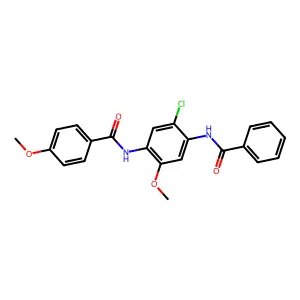 N-(4-benzamido-5-chloro-2-methoxyphenyl)-4-methoxybenzamide structure