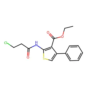 Ethyl 2-(3-chloropropanamido)-4-phenylthiophene-3-carboxylate structure