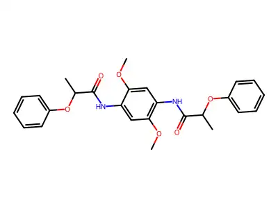 N-[2,5-dimethoxy-4-(2-phenoxypropanoylamino)phenyl]-2-phenoxypropanamide structure