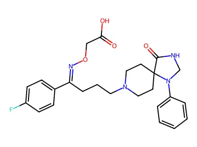 (Carboxymethyloximino)spiperone, Hemihydrate structure