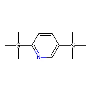 Pyridine, 2,5-bis(trimethylsilyl)- structure