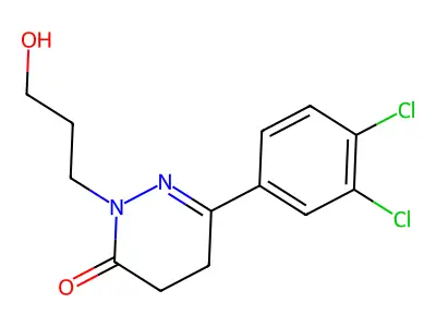 6-(3,4-Dichlorophenyl)-4,5-dihydro-2-(3-hydroxypropyl)-3(2H)-pyridazinone structure
