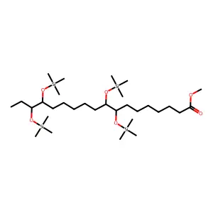 Methyl 8,9,15,16-tetrakis(trimethylsilyloxy)octadecanoate structure