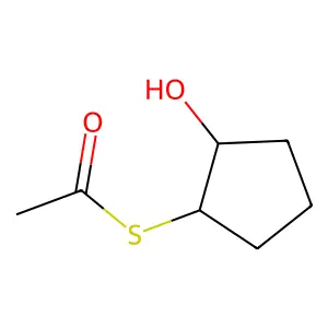 s-(2-Hydroxycyclopentyl) ethanethioate structure